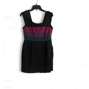 BCBGMaxAzria Black Mini Dress with Pink and Purple Accents